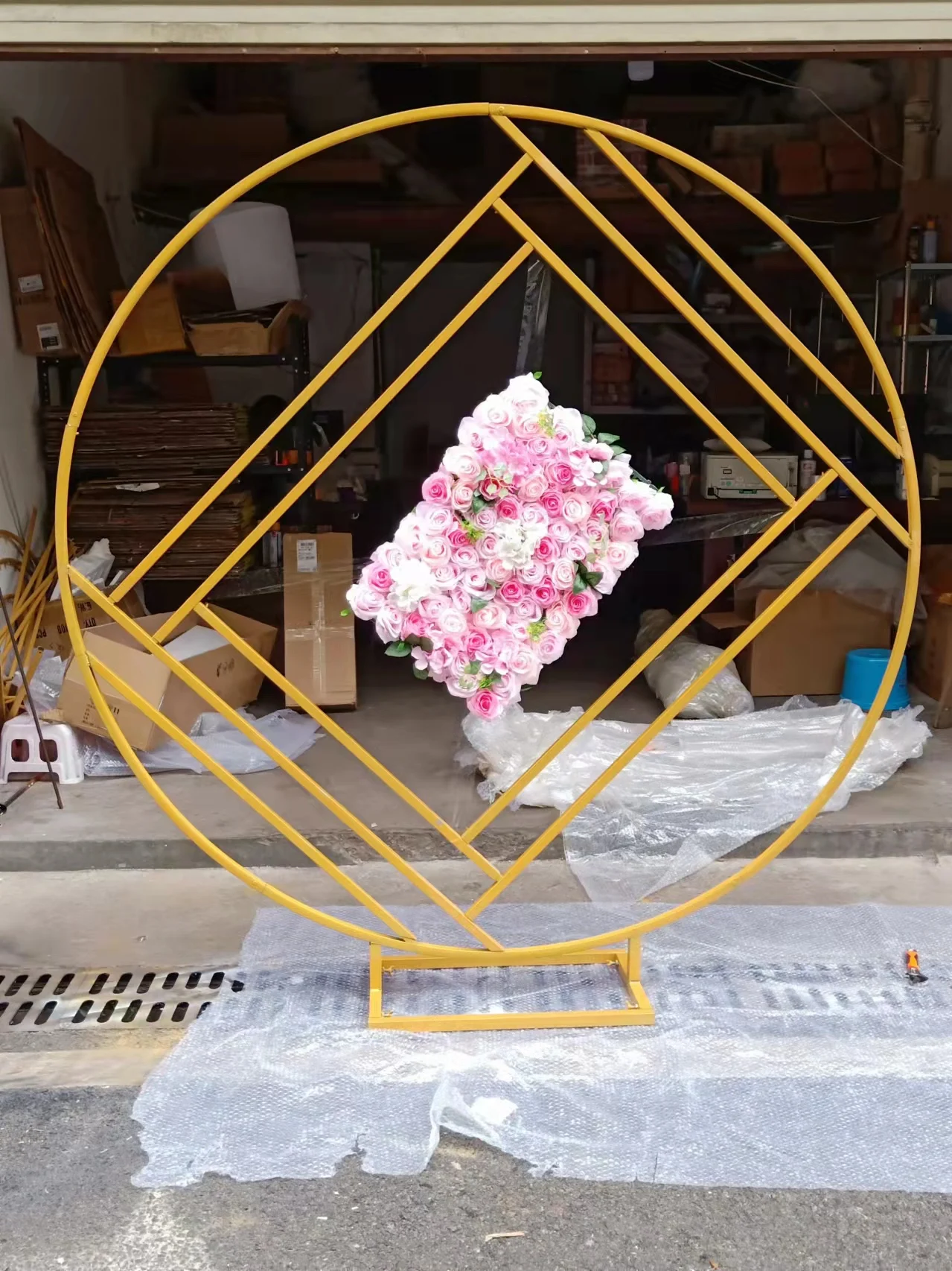 1 8 м Алмазная свадебная АРКА фон Кованое железо креативное кольцо Геометрическая