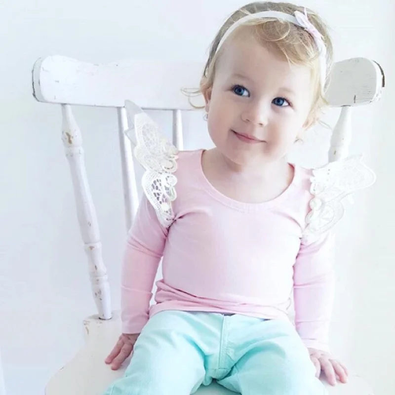 Детская одежда однотонная и полосатая хлопковая футболка с длинными рукавами