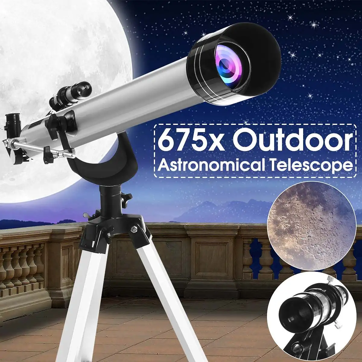 

675x Astronomical Refractive Zooming Telescope Sky Monocular With Tripod for Space Celestial Observation Monocular/Binoculars