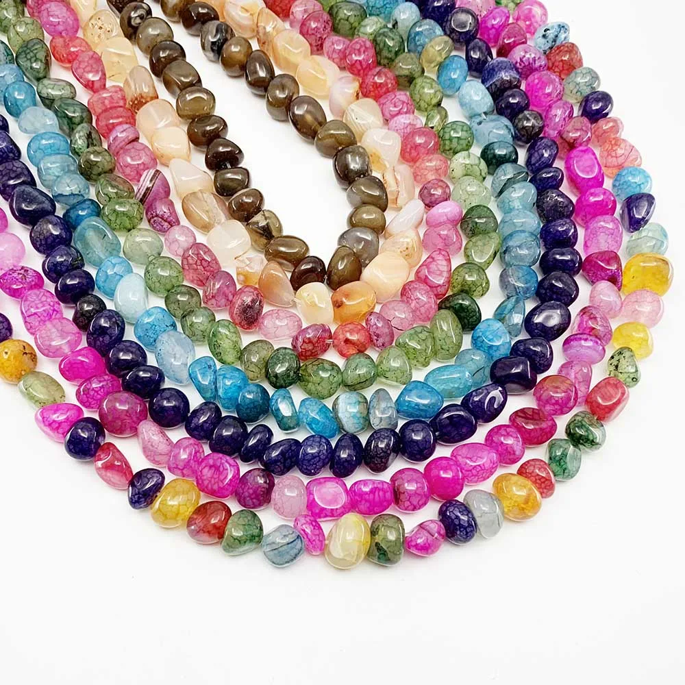 

10 12mm Strand 15'' Natural Stone Dragon Vein Agates Bead Irregular Loose Spacer Beads For Jewelry Making Findings DIY Bracelet