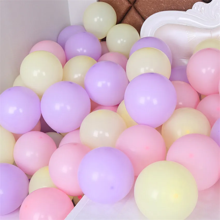 100pcs Thicken 10 inch Macaron Latex Helium Balloons Candy Color Balls Wedding Baby Bridal Shower Party Event Birthday Decor | Дом и сад