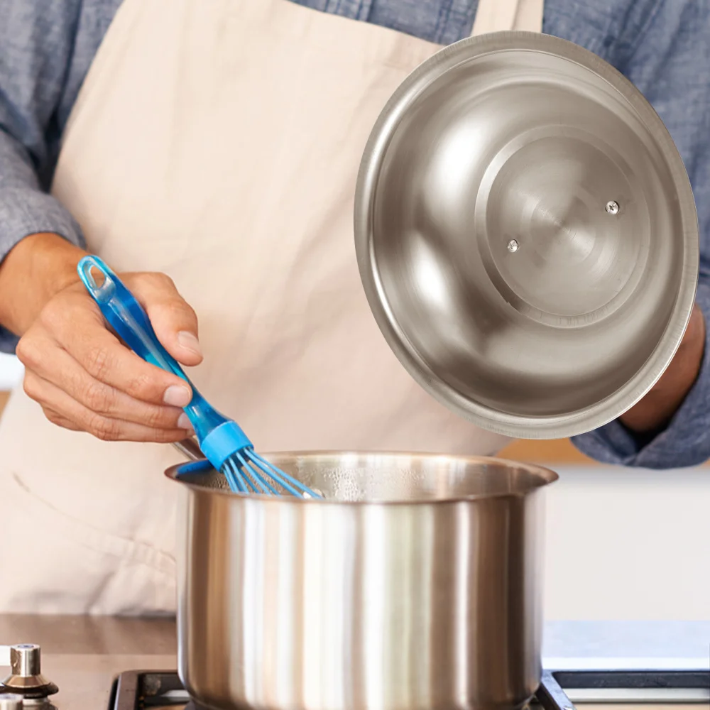 

4Pcs 30cm Cooking Pot Lids Anti-scald Pot Covers Kitchen Tools (Silver)