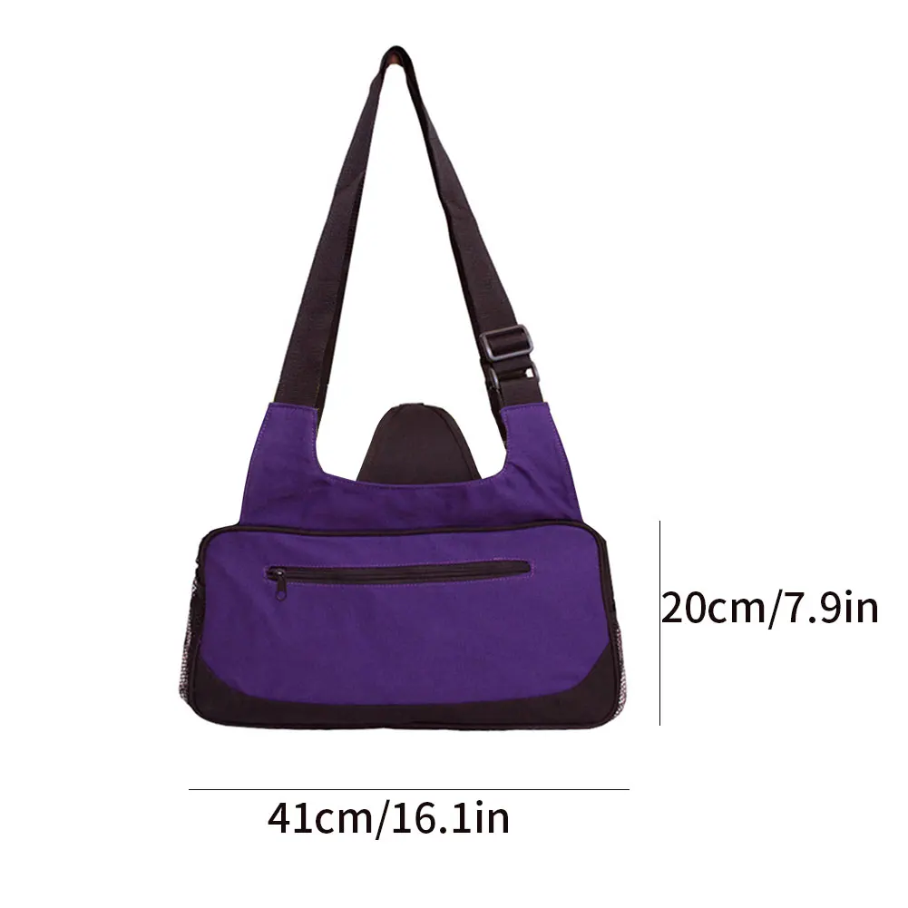 

Gym Duffle Bag Yoga Mat Carrier Sports Holdall Bag Outdoor Sports Inclined Shoulder Bag For Fitness Item Storage Purple Yoga Bag