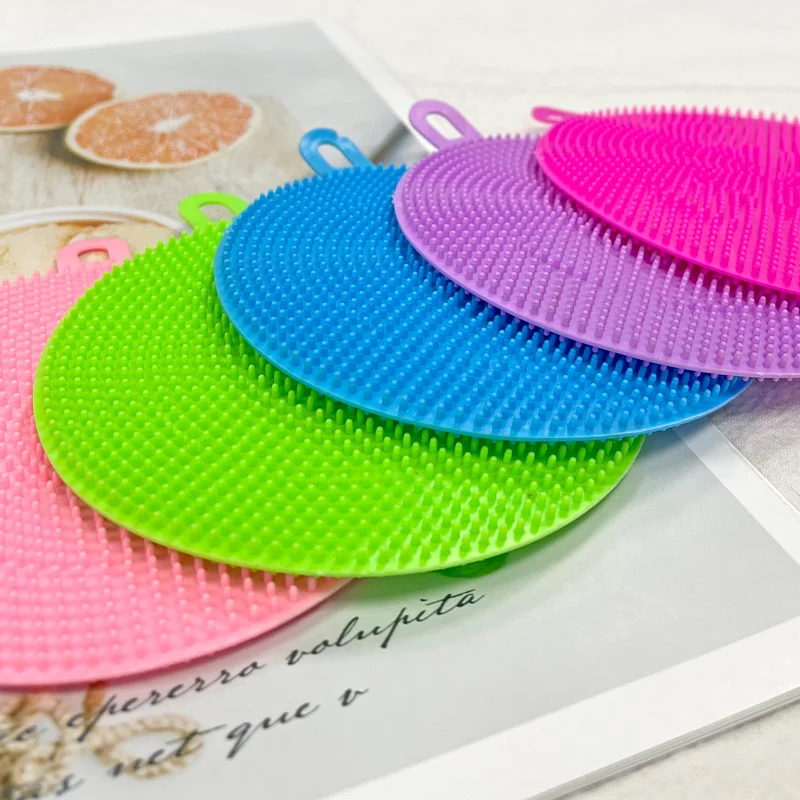 Многофункциональная силиконовая щетка кухонный коврик для мытья посуды