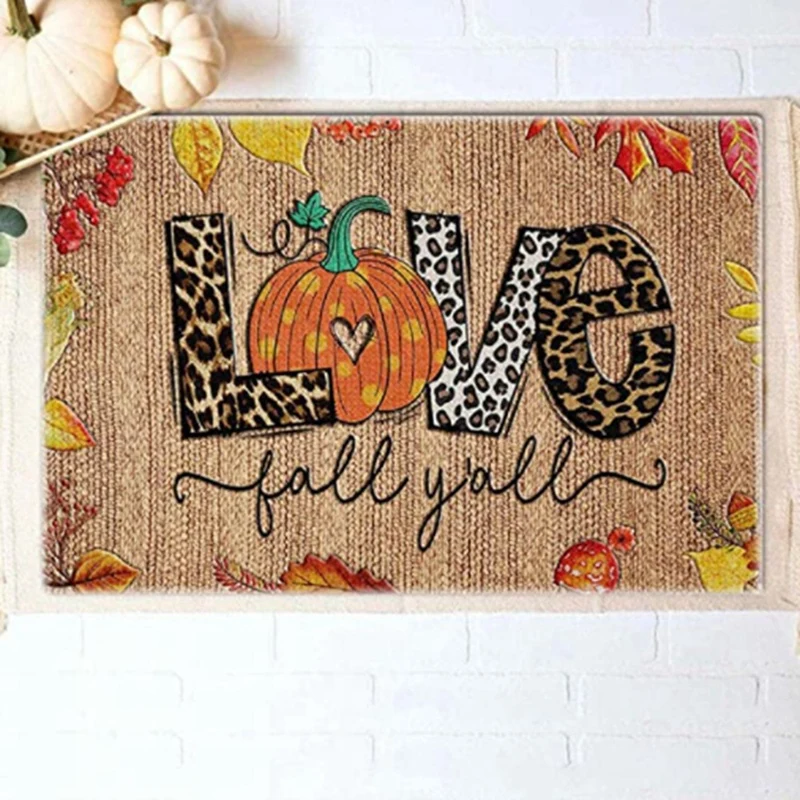 Рождество Хэллоуин любовь дверной коврик одеяло украшения для входной двери