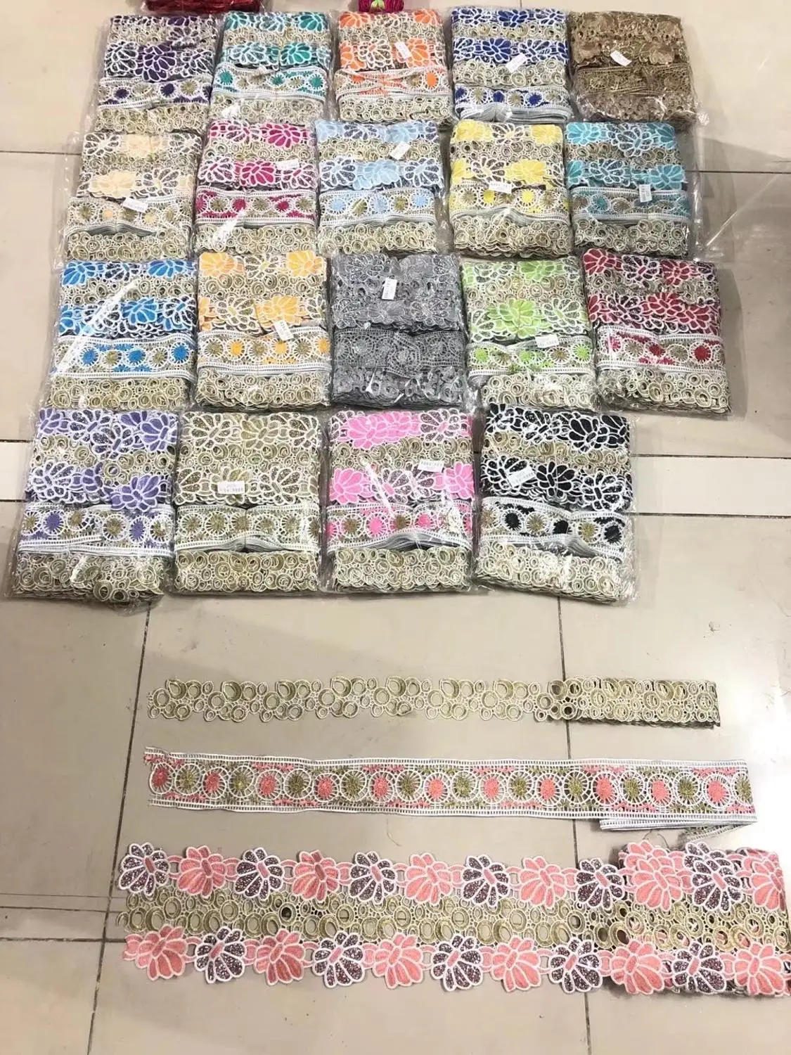 5 ярдов каждого папы мамы дети Цветочные Стразы кружевная отделка вышивка