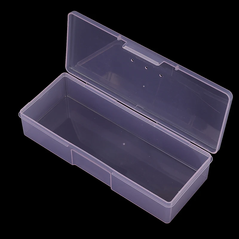 1 шт. прямоугольный пластиковый прозрачный контейнер для хранения ногтей - купить