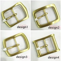 diy leather craft solid brass material 40mm inner width men tri glide pin belt buckle 4pcslot