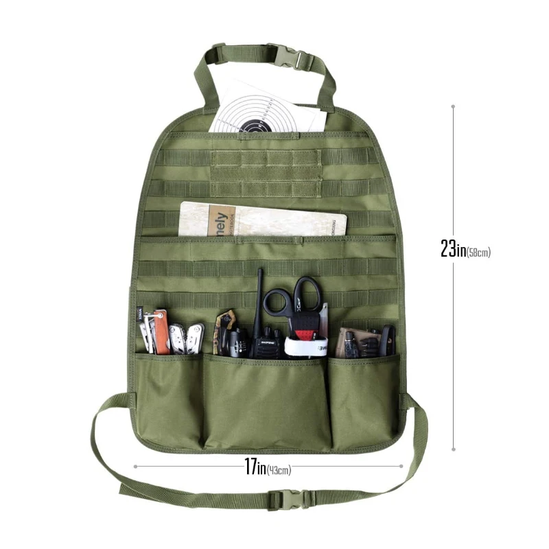 

New Car Seatback Bag Seat with Hanging Tactical Accessory Bag Car Storage Pouch 600D Encrypted Waterproof Organizer Storage Bag