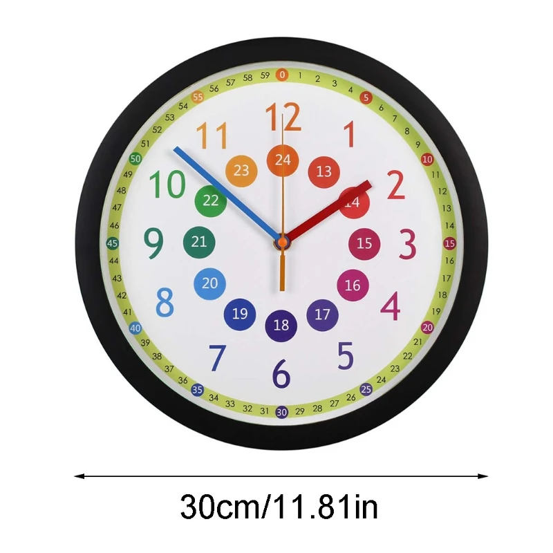 

Mute Wall Clock Simple Style Creative Cartoon Digital Wall Clock Nursery Home Living Room Children's Room Bedroom Decoration