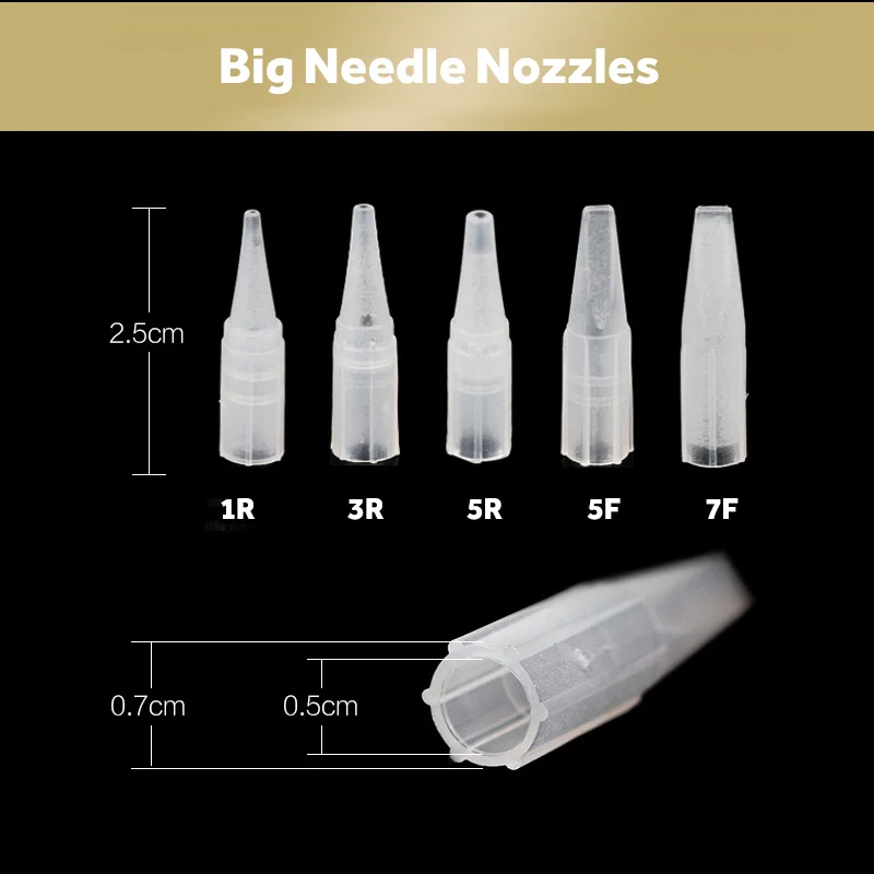 Игла одноразовая для микроблейдинга и татуировок набор больших насадок машинки