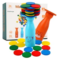 children bottle stacking balance wooden toy baby early education game parent child interaction building block desktop toy