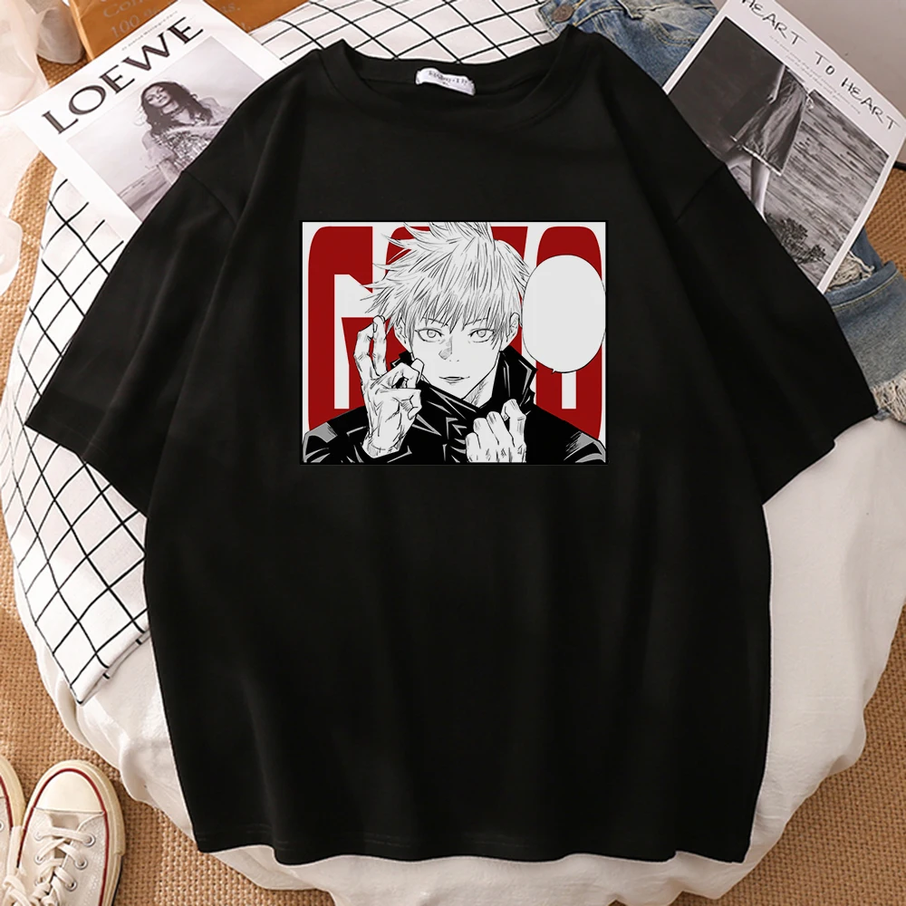 

Jujutsu Kaisen Harajuku Print T Shirt Mens Hip Hop Casual Tee Shirts Japan Anime Funny Tops Male Fashion Brand Men T-Shirts