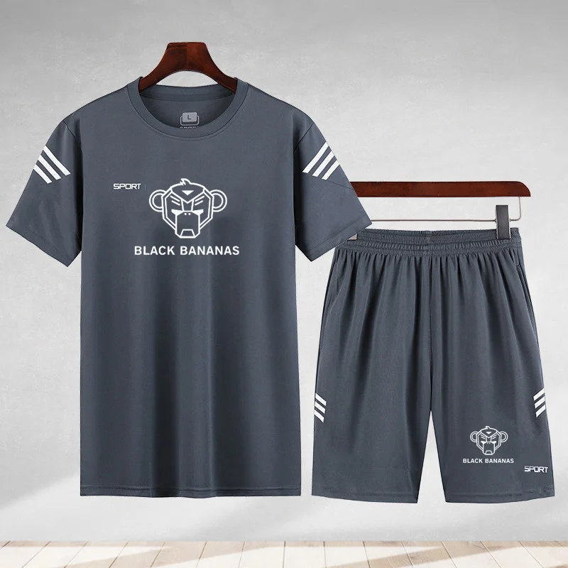 

Simba brand printed T-shirt men's suit, summer couple outdoor sportswear beach surfing short-sleeved shorts 2-piece set M-5XL