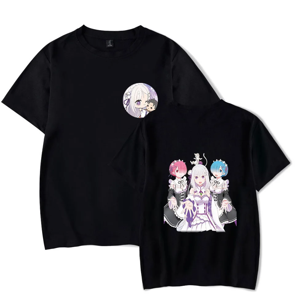 Футболка с изображением японского аниме Re:Life in a different world from zero футболки милым