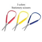 Петлевые ножницы для детей и подростков, поддержка правой и левой стороны, маленькие, легко открывающиеся сжимаемые ручки, Адаптивная резка для маленьких рук