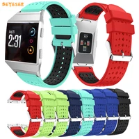 lightweight strap ventilate silicone watchband for fitbit ionic smart watch band replacement wristband sport bracelet accessory