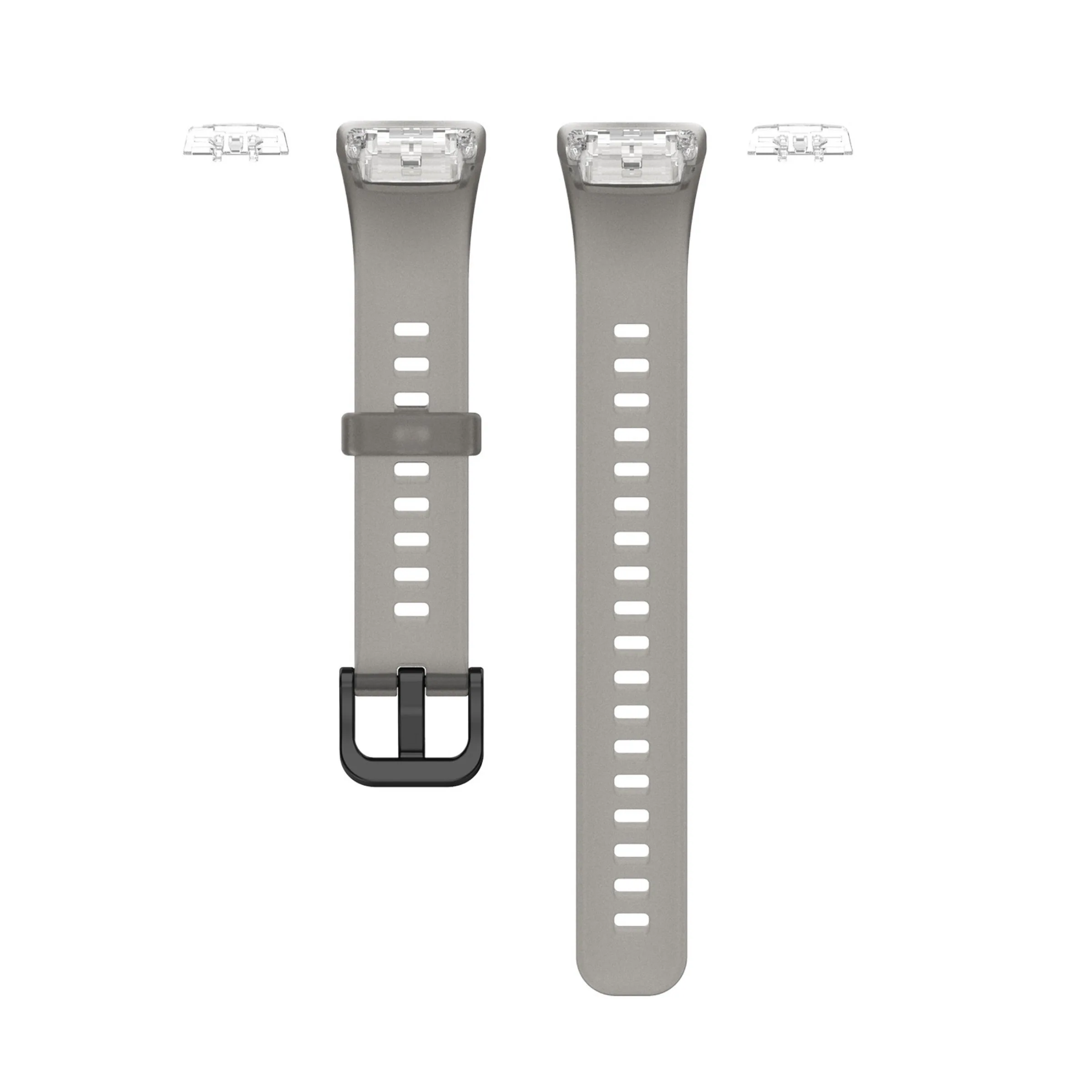 Прозрачный мягкий силиконовый ремешок на запястье для Huawei Band 6 honor Watch + 2 шт. 3D