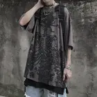 Мужская летняя футболка с коротким рукавом, с принтом черепа