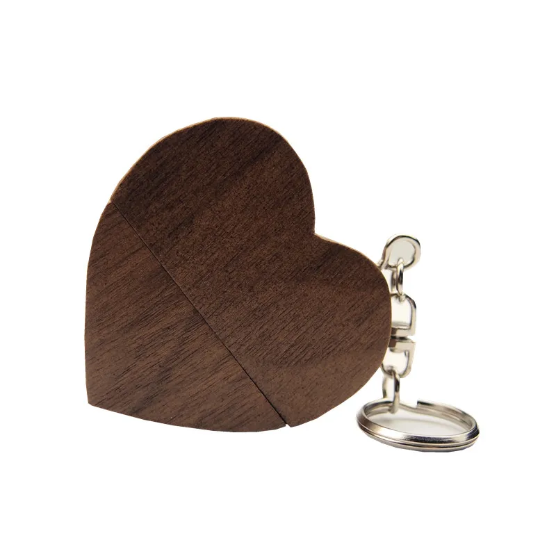 LOGO customized wooden Heart USB + BOX Flash Drive Pendrive 64GB 32GB 16GB 8GB U Disk photography wedding gifts | Компьютеры и офис