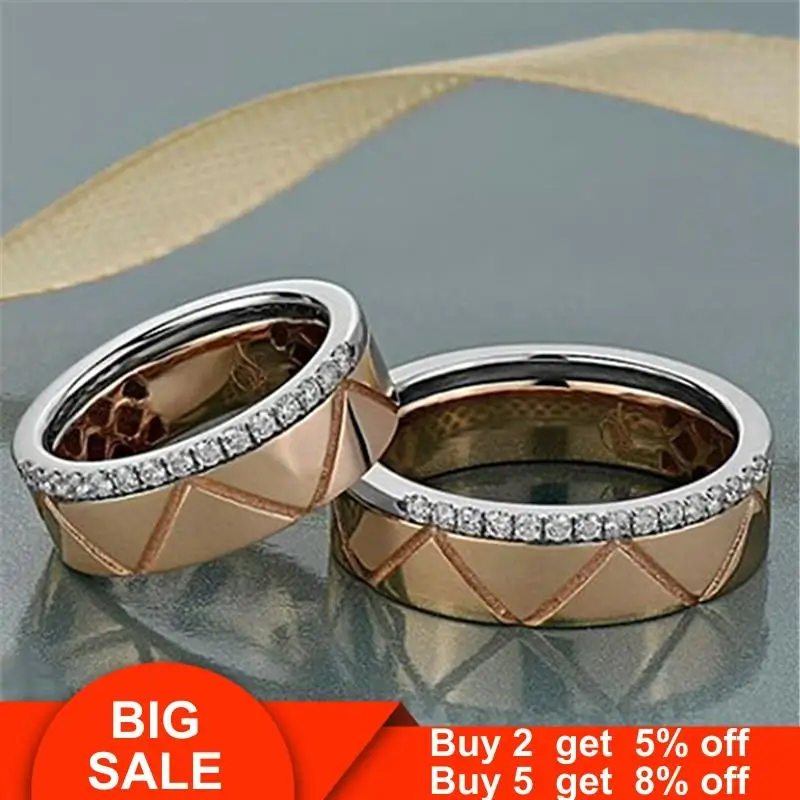 В виде геометрических фигур обручальные кольца для женщин из розового золота
