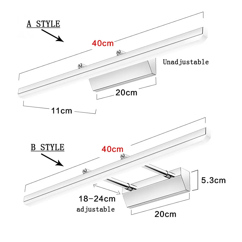 

LED Wall lamp Modern vanity light mirror light bedroom lamp Acrylic led mirror bathroom design light fixtures loft sconce wall