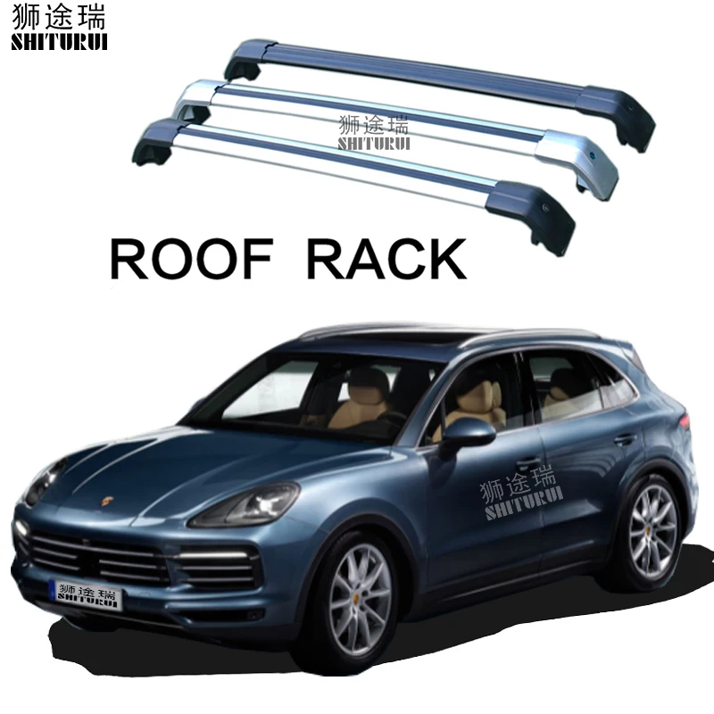 2 шт. рейки на крышу для PORSCHE Cayenne 5-dr SUV 2018-2023 боковые из алюминиевого сплава
