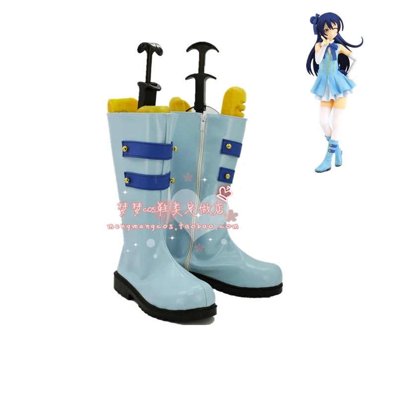 Аниме LoveLive! Начните тире! Обувь для костюмированной вечеринки Sonoda Umi Цвет Синий