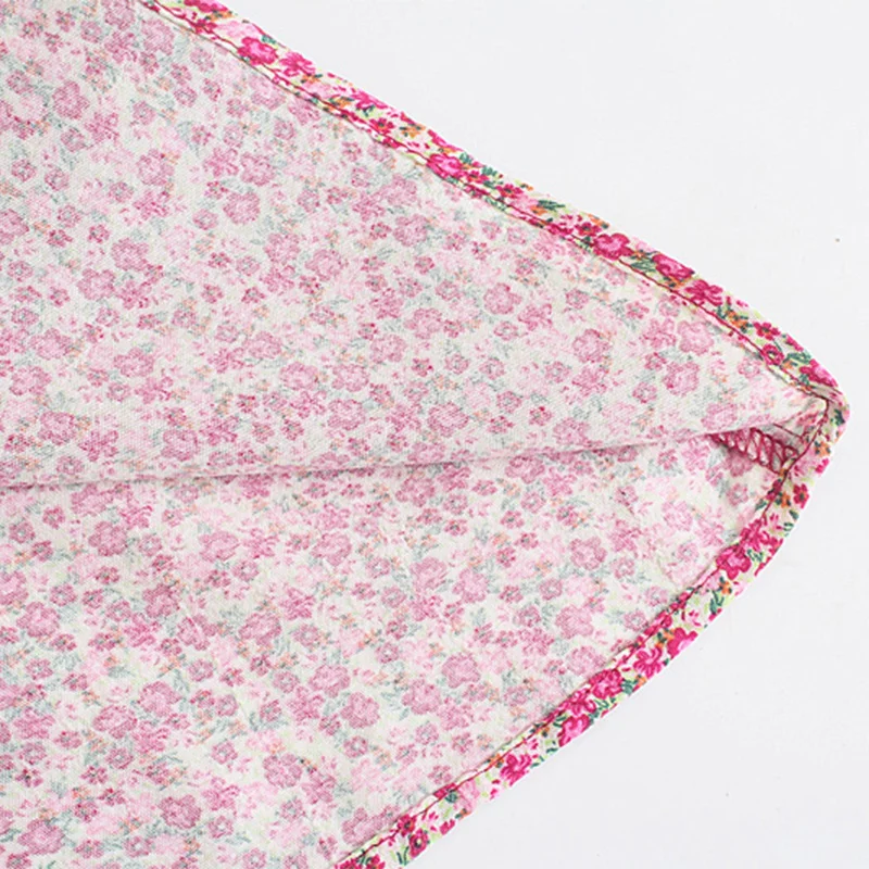 

Printed flowers female-style mini dress v neck string of plied casual summer dress with sleeves down with no back