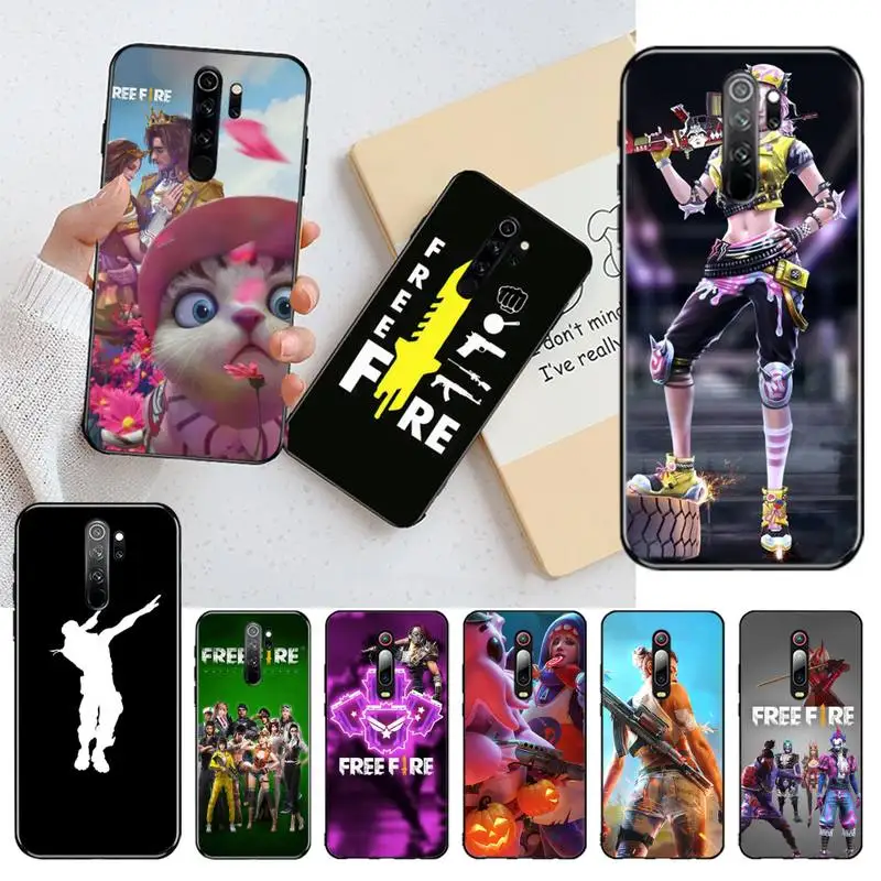 Чехол для телефона HUAGETOP Free Fire Black Redmi Note 9 8 8T 8A 7 6 6A Go Pro Max K20|Бамперы| |