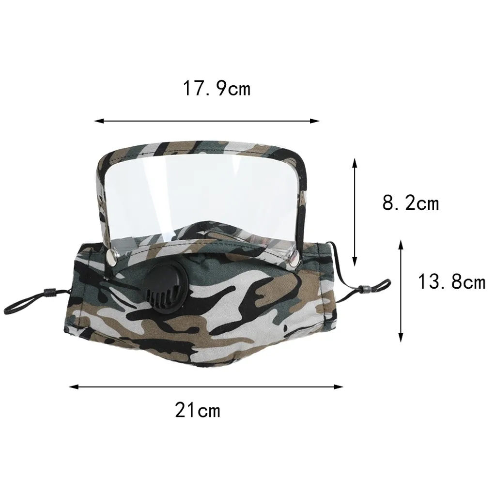 

1PC Mask+2 Filter Reusable Cotton Face Mask Fashion Adult Print Breathing Detachable Eyes Shield Mouth Mask With Design Masque