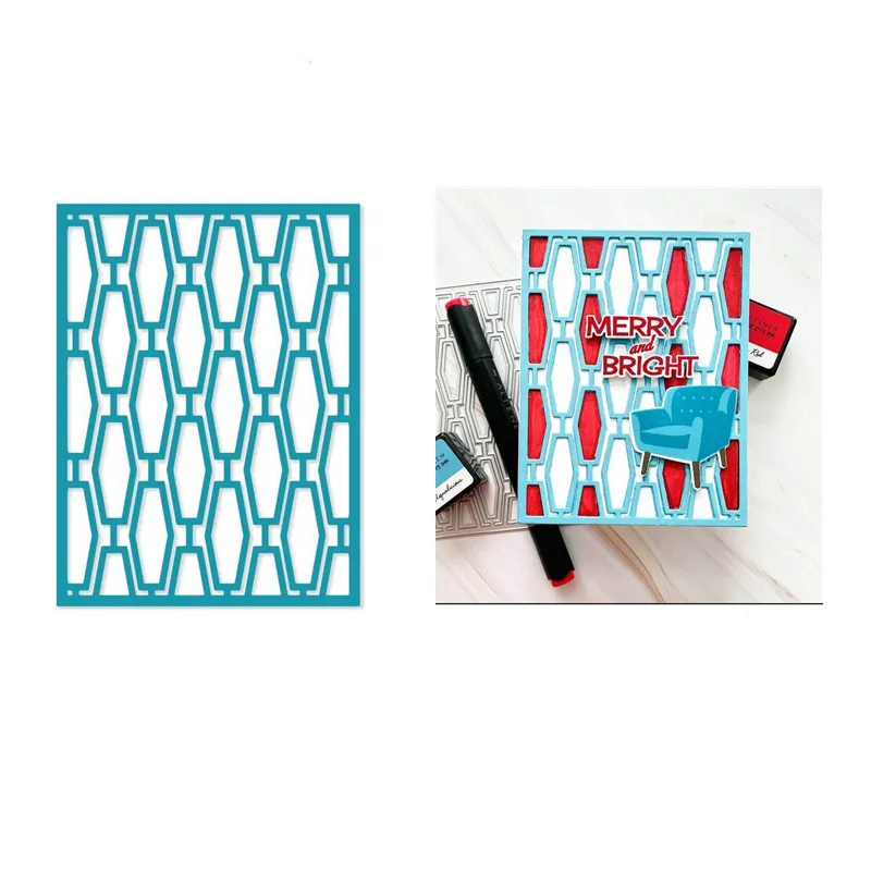 

Quadrangular Frame Metal Cutting Dies For DIY Diary Scrapbooking Maker Photo Album Template Handmade 2021 New No Clear Stamps