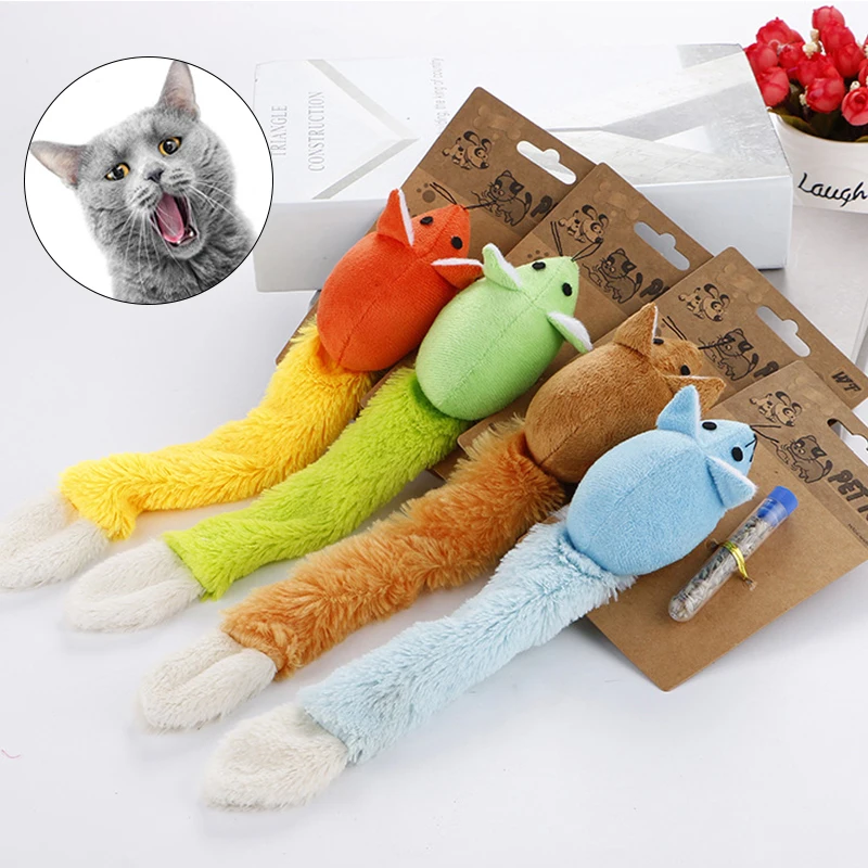 

Funny Cats Catnip Throwing Toys Teaser Amuse Pet Cat Supplies Interesting Plush Mice Shape Interactive Toys Cat Playing Toys