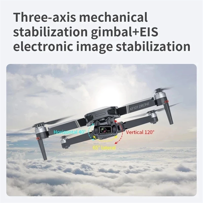Дрон KF101 Pro камера 8K на трёхосевом подвесе GPS WiFi FPV 3 километра 30 мин квадрокоптер с