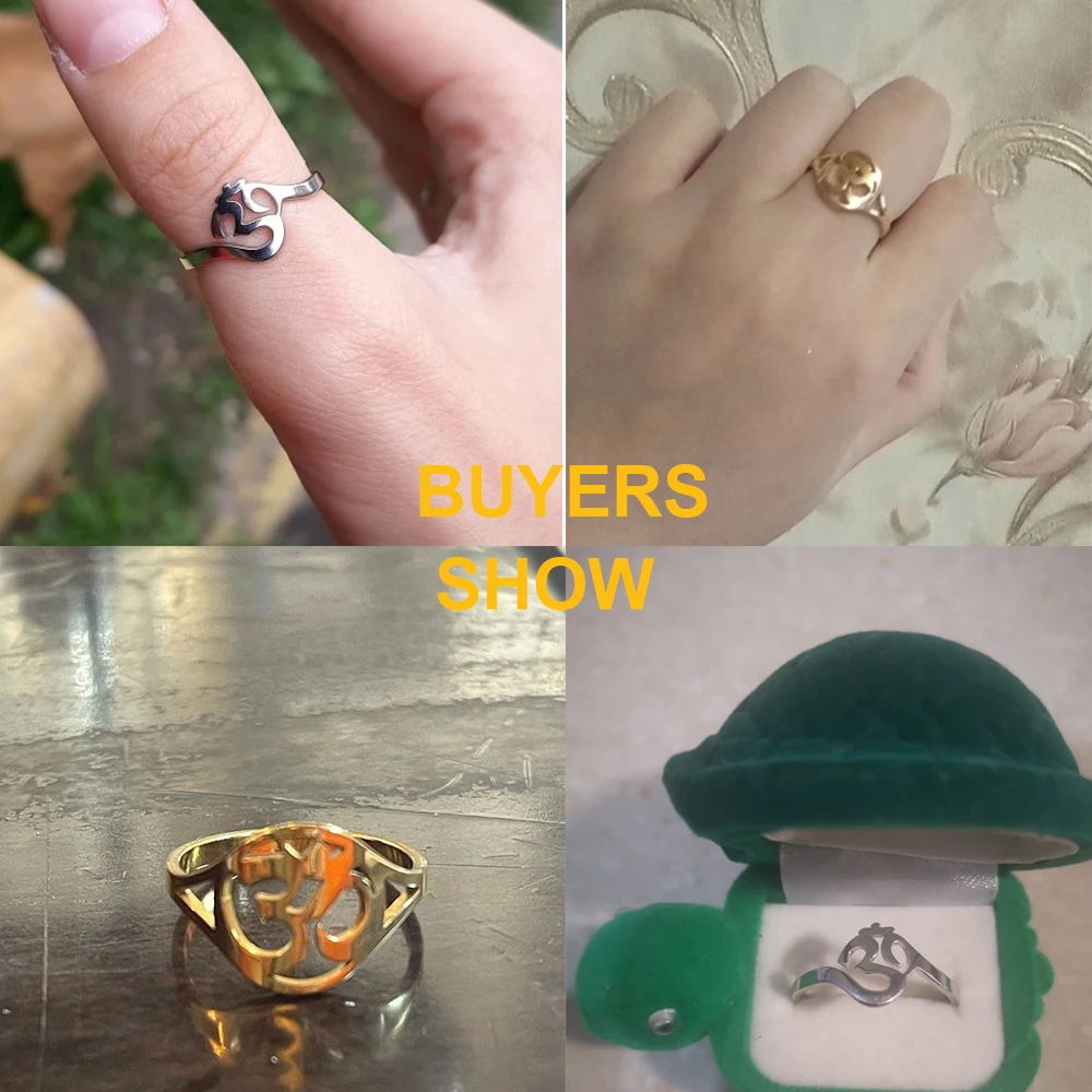 Буддизм индийское искусственное кольцо для женщин из нержавеющей стали