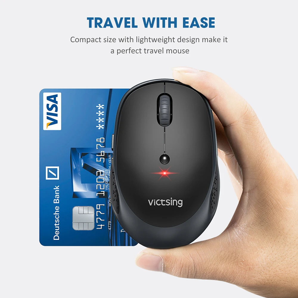 VicTsing PC254 беспроводная мышь 2400 dpi регулируемая портативная Bluetooth мышь 2,4 Ghz USB оптическая беспроводная мышь для ПК планшета ноутбука