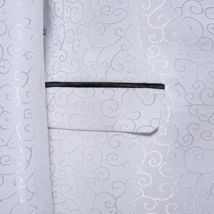 

PYJTRL Men Royal Blue White Red Jacquard Stage Costumes Singer Wedding Suit Jacket Men Blazer Designs Jaqueta Masculino Slim Fit