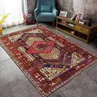 Модные Ретро персидские Геометрические Этнические красные коврики для гостиной прикроватный коврик для спальни