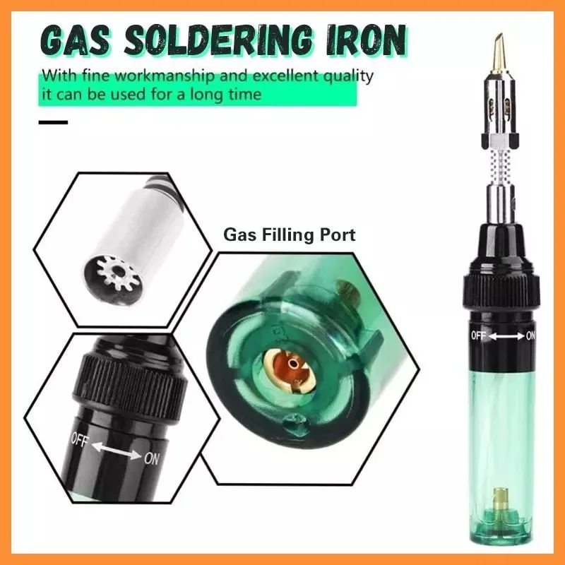 

4 In 1 Portable Soldering Iron Kit Welding Pen 1300 Celsius Adjustable Burner Blow Torch Gas Soldering Iron Butane Solder Tools
