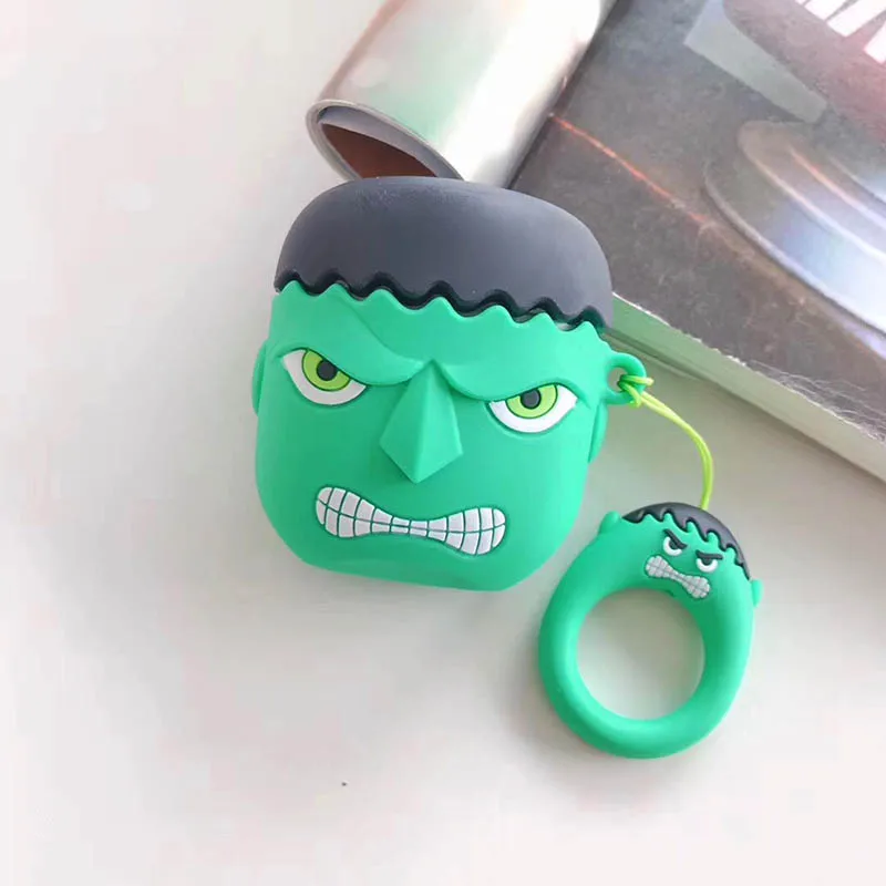 Дизайнерский чехол V для airpods superheros, Силиконовая защита, милый чехол airpod для apple, bluetooth, чехол для наушников, чехол s 3D