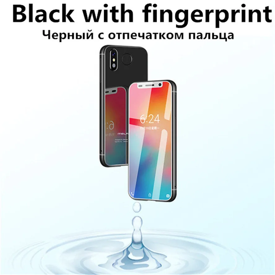 Black with Fingerpri Смартфон Melrose 4G LTE, 3,4 дюймов, супер мини телефон, 1 ГБ, 8 ГБ, Android 8,1, отпечаток пальца, ID, wifi, точка доступа, мобильный телефон - Цвет: Black with Fingerpri