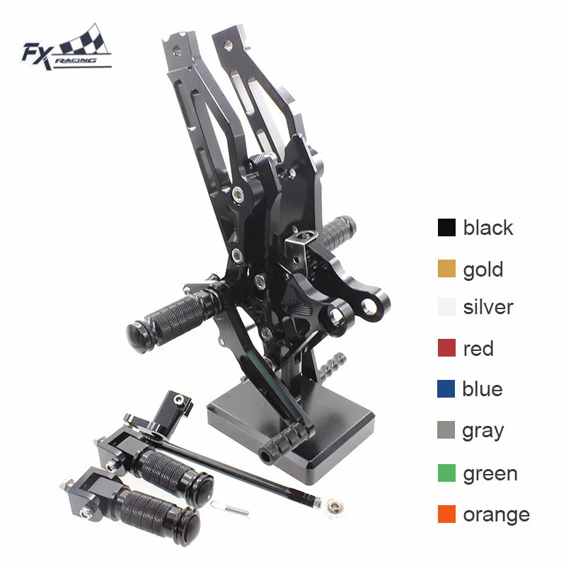 CNC Алюминиевый Регулируемый мотоцикл Rearset подножка задний Набор Подножка педаль Подножка для Honda Grom MSX125 MSX 125 2012- 2013