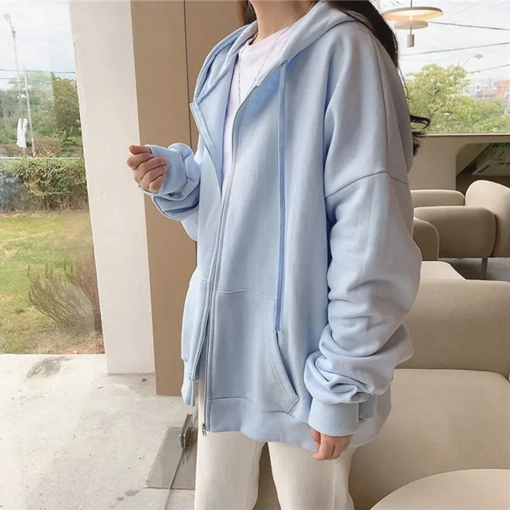 Женские толстовки с капюшоном Спортивная одежда на молнии хлопковые Толстовки