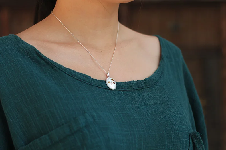 INATURE Мода 925 Серебро Полые Вишневый кулон ожерелья для женщин ювелирные украшения