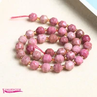natural red rhodonite stone spacer loose beads high quality 6810mm faceted olives shape diy gem jewelry making bead a3826