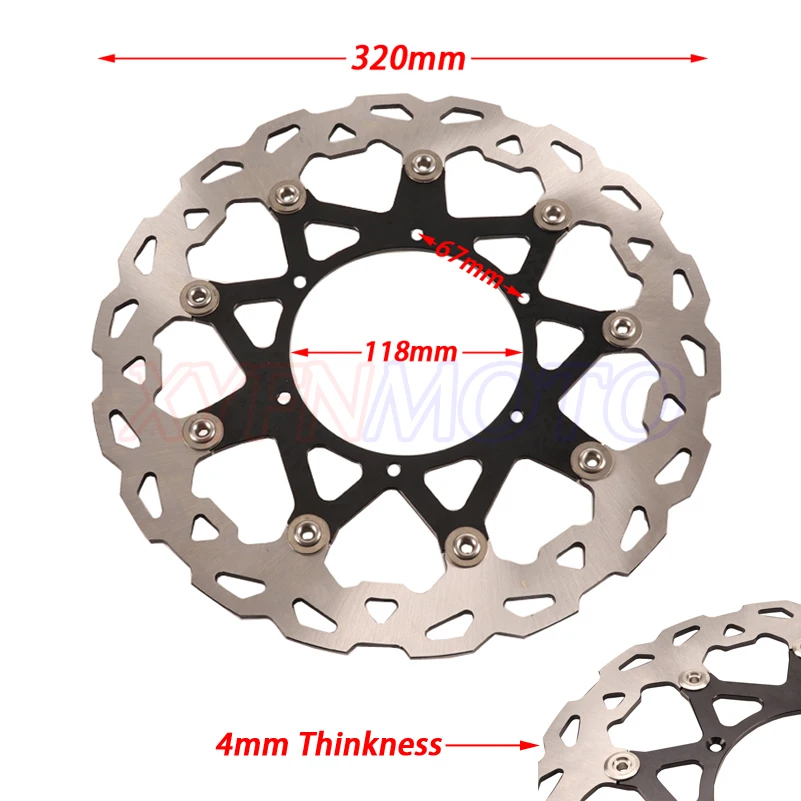 Мотоциклетный 320 мм передний плавающий тормозной диск ротор адаптер кронштейн