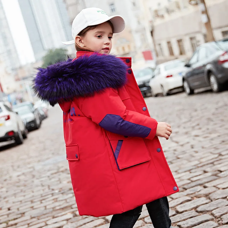 Девушки Дети Детский пуховик и переснованные ленты Корейская версия Новинка