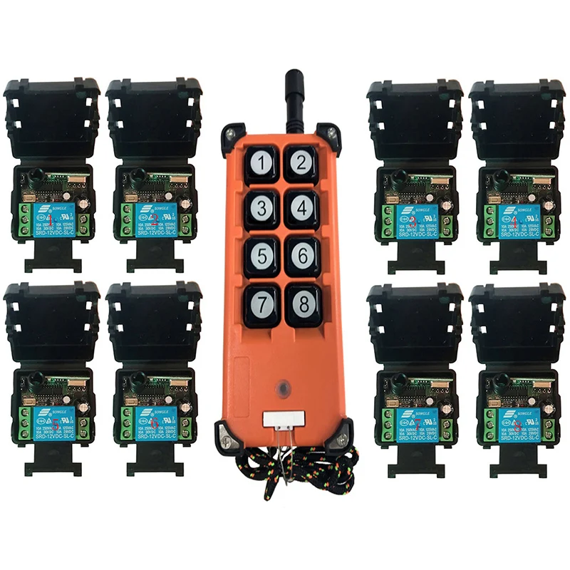 3000 м DC12V 24V 1CH 1 CH Беспроводной светодиодный светильник с дистанционным управлением реле Выход радио RF Передатчик и 315/433 МГц получатель