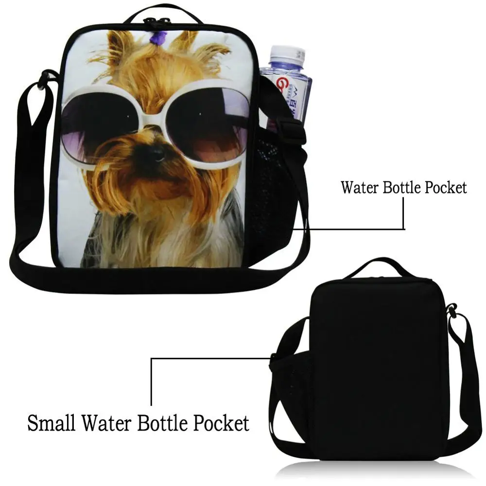 Милая розовая зеленая художественная сумка для обеда с кошкой девушек маленькая