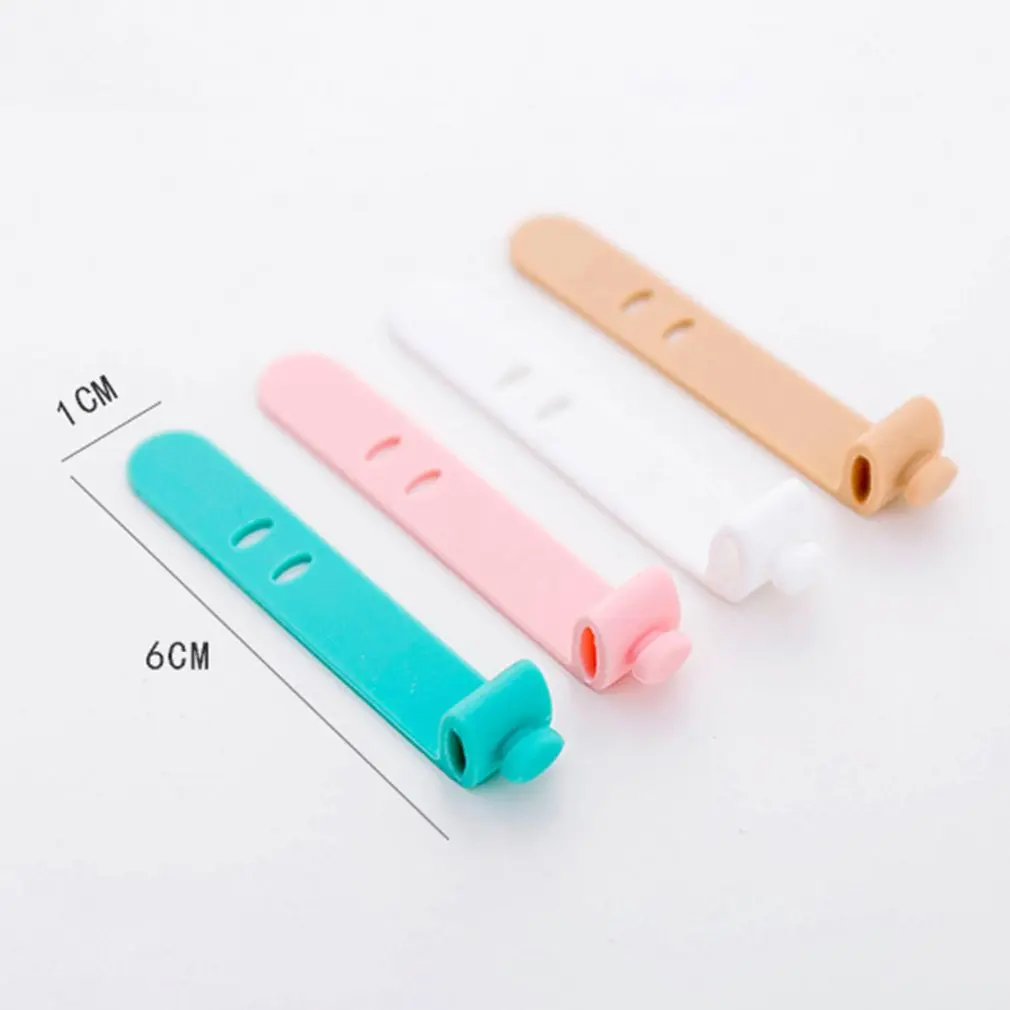 8 шт. сплошной цвет устройство для сматывания кабеля органайзер настольный набор